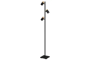 Gulvlampe Eglo Cartagena Sort/Træ med 3 Lamper - Belysning - Lamper & indendørsbelysning - Soveværelse lampe