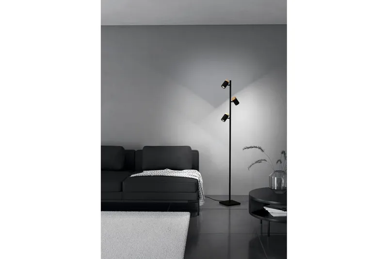 Gulvlampe Eglo Cartagena Sort/Træ med 3 Lamper - Belysning - Lamper & indendørsbelysning - Soveværelse lampe