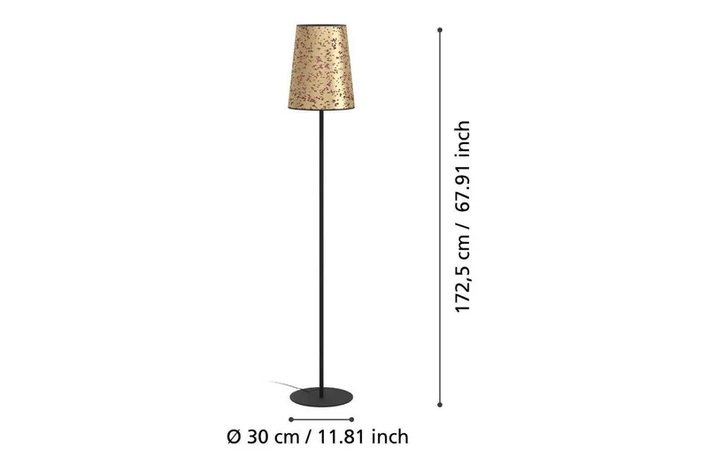 Gulvlampe Eglo Castuera Guld med Rosenblad - Belysning - Lamper & indendørsbelysning - Soveværelse lampe