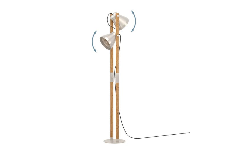 Gulvlampe Eglo Cawton - Brun - Belysning - Lamper & indendørsbelysning - Gulvlampe & standerlampe - Toarmet gulvlampe