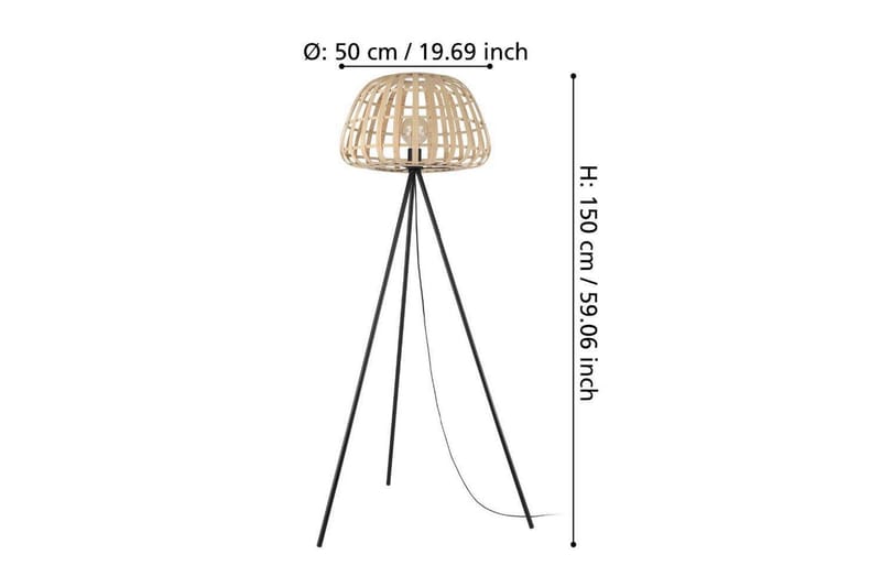 Gulvlampe Eglo Montezuelo Træ - Belysning - Lamper & indendørsbelysning - Soveværelse lampe