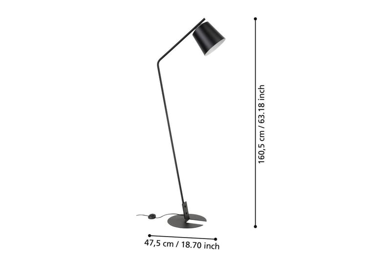 Gulvlampe Eglo Oneda - Sort/Hvid - Belysning - Lamper & indendørsbelysning - Soveværelse lampe