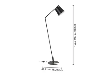Gulvlampe Eglo Oneda - Sort/Hvid - Belysning - Lamper & indendørsbelysning - Soveværelse lampe
