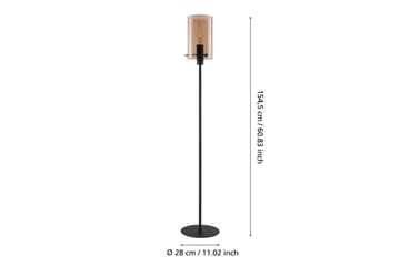 Gulvlampe Eglo Polverara Sort/Amber - Belysning - Lamper & indendørsbelysning - Soveværelse lampe