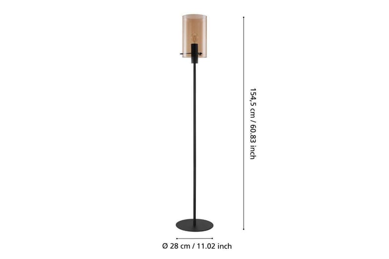 Gulvlampe Eglo Polverara Sort/Amber - Belysning - Lamper & indendørsbelysning - Soveværelse lampe