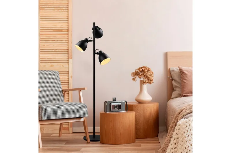 Gulvlampe Elber Sort - Sort - Belysning - Lamper & indendørsbelysning - Soveværelse lampe