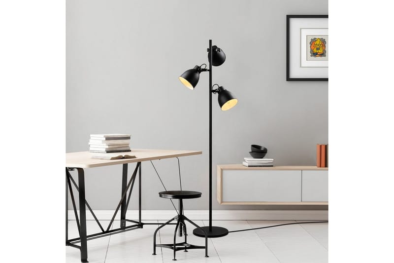 Gulvlampe Elber Sort - Sort - Belysning - Lamper & indendørsbelysning - Soveværelse lampe