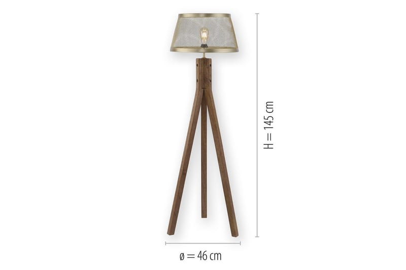 Gulvlampe Frederik - 46x145x46 cm - Belysning - Lamper & indendørsbelysning - Soveværelse lampe
