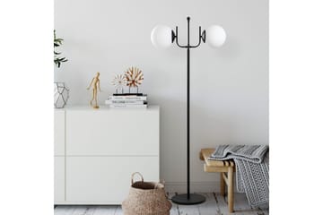 Gulvlampe Gevir Sort - Sort - Belysning - Lamper & indendørsbelysning - Gulvlampe & standerlampe - Toarmet gulvlampe