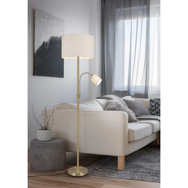 Gulvlampe Hotel - Mat messing - Belysning - Lamper & indendørsbelysning - Soveværelse lampe