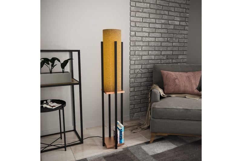 Gulvlampe Hyldelampe (Hyldehøjde: 60 cm) Sort / Kobber 2 - Sort / Kobber 2 - Belysning - Lamper & indendørsbelysning - Soveværelse lampe