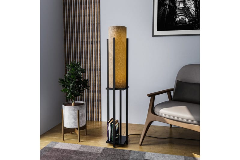 Gulvlampe Hyldelampe (Hyldehøjde: 60 cm) Sort - Sort - Belysning - Lamper & indendørsbelysning - Soveværelse lampe
