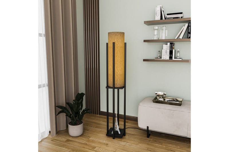 Gulvlampe Hyldelampe (Hyldehøjde: 60 cm) Sort - Sort - Belysning - Lamper & indendørsbelysning - Soveværelse lampe