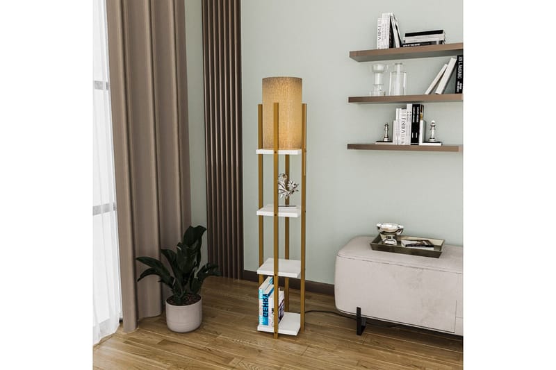 Gulvlampe Hyldelampe Lumi (Hyldehøjde: 29 cm) Rany / Hvid kobber - Rany / Hvid kobber - Belysning - Lamper & indendørsbelysning - Soveværelse lampe