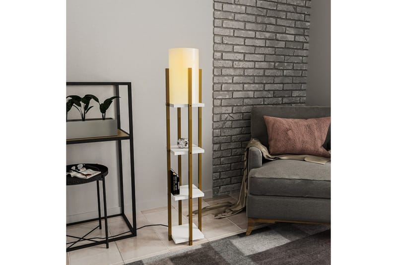 Gulvlampe Hyldelampe Lumi (Hyldehøjde: 29 cm) Rany / Hvid - Rany / Hvid - Belysning - Lamper & indendørsbelysning - Soveværelse lampe