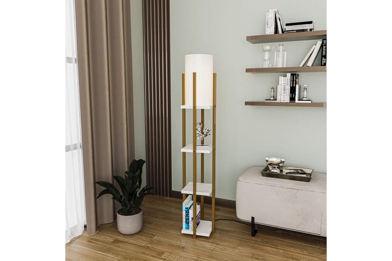 Gulvlampe Hyldelampe Lumi (Hyldehøjde: 29 cm) Rany / Hvid - Rany / Hvid - Belysning - Lamper & indendørsbelysning - Soveværelse lampe