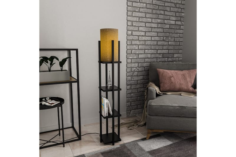 Gulvlampe Hyldelampe Lumi (Hyldehøjde: 29 cm) Sort Kobber - Sort Kobber - Belysning - Lamper & indendørsbelysning - Soveværelse lampe