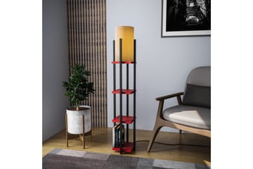 Gulvlampe Hyldelampe Lumi (Hyldehøjde: 29 cm) Sort / Rød
