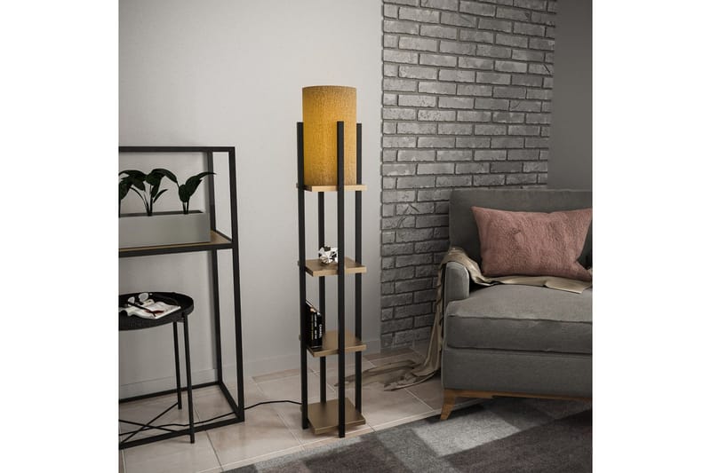 Gulvlampe Hyldelampe Lumi (Hyldehøjde: 29 cm) Sort / Rany Kobber - Sort / Rany Kobber - Belysning - Lamper & indendørsbelysning - Soveværelse lampe