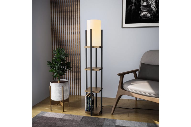 Gulvlampe Hyldelampe Lumi (Hyldehøjde: 29 cm) Sort / Rany - Sort / Rany - Belysning - Lamper & indendørsbelysning - Soveværelse lampe