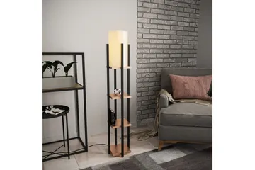 Gulvlampe Hyldelampe Lumi (Hyldehøjde: 29 cm) Træ / Beige - Træ / Beige - Belysning - Lamper & indendørsbelysning - Soveværelse lampe
