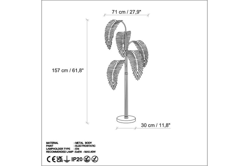 Gulvlampe Kavilashm Rany - Guld - Belysning - Lamper & indendørsbelysning - Soveværelse lampe