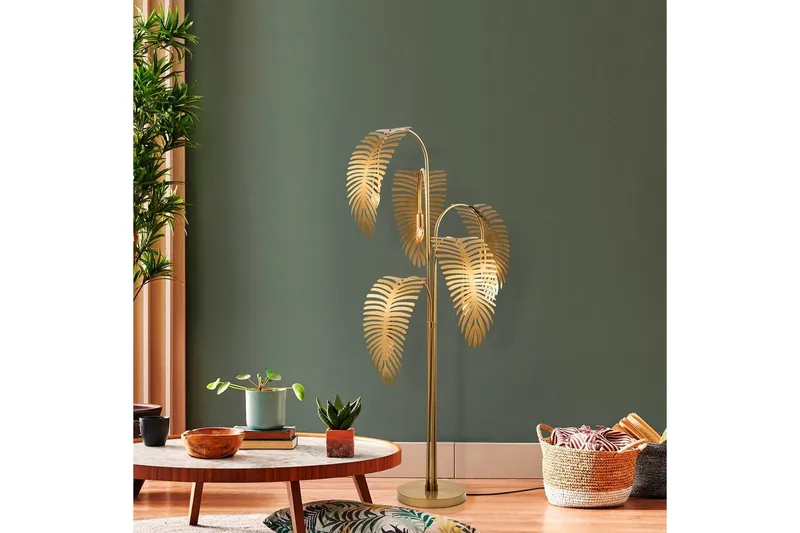 Gulvlampe Kavilashm Rany - Guld - Belysning - Lamper & indendørsbelysning - Soveværelse lampe