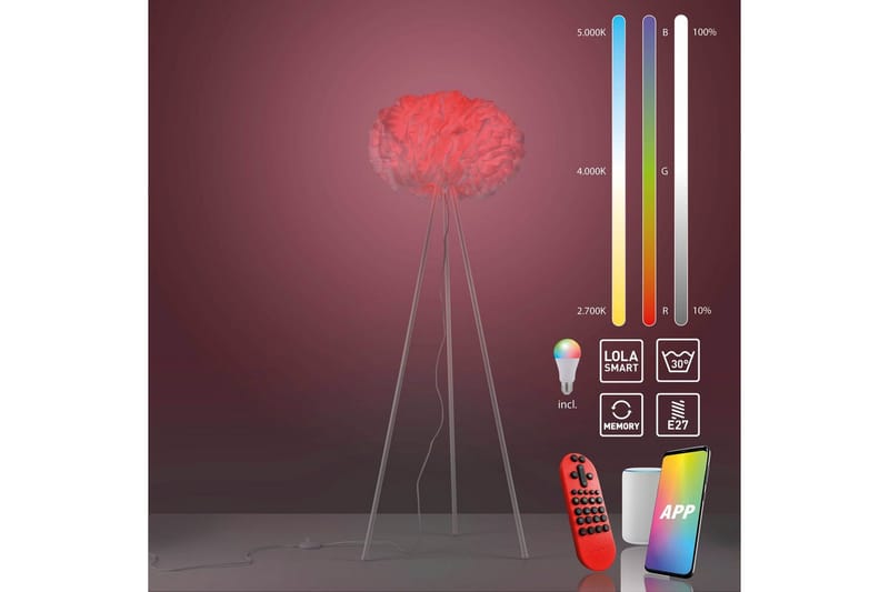 Gulvlampe Lolasmart Naomi - 47x140x47 cm - Belysning - Lamper & indendørsbelysning - Soveværelse lampe