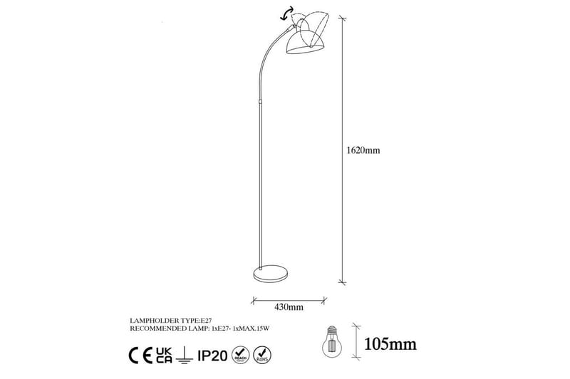 Gulvlampe Masatsune Sort / Antik - Sort / Antik - Belysning - Lamper & indendørsbelysning - Soveværelse lampe