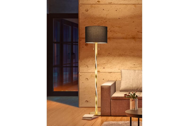Gulvlampe Nandor - Sort/guld - Belysning - Lamper & indendørsbelysning - Soveværelse lampe
