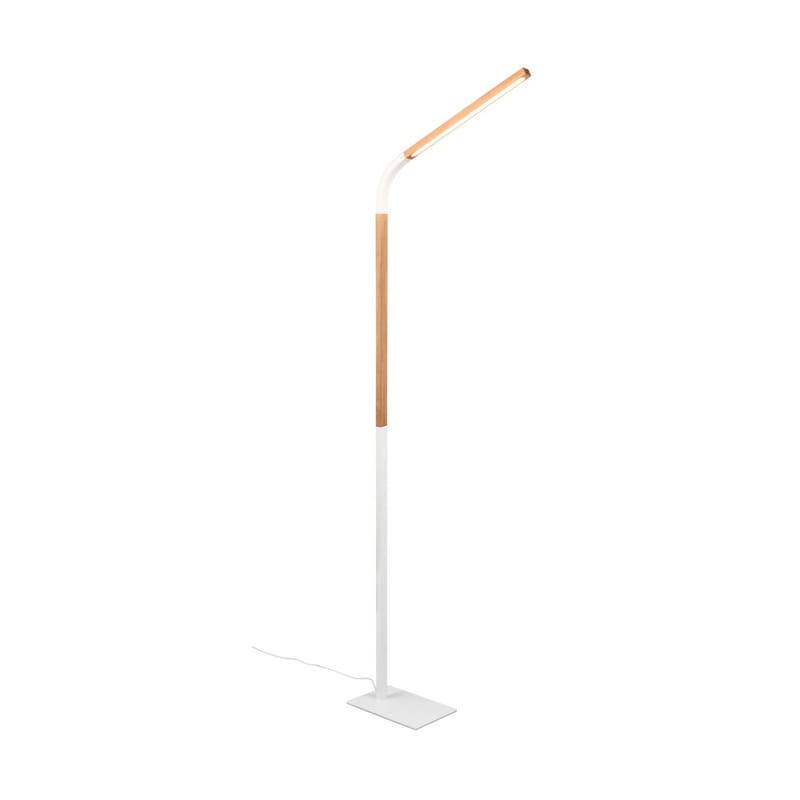 Gulvlampe Norris - Mat hvid/træ - Belysning - Lamper & indendørsbelysning - Soveværelse lampe