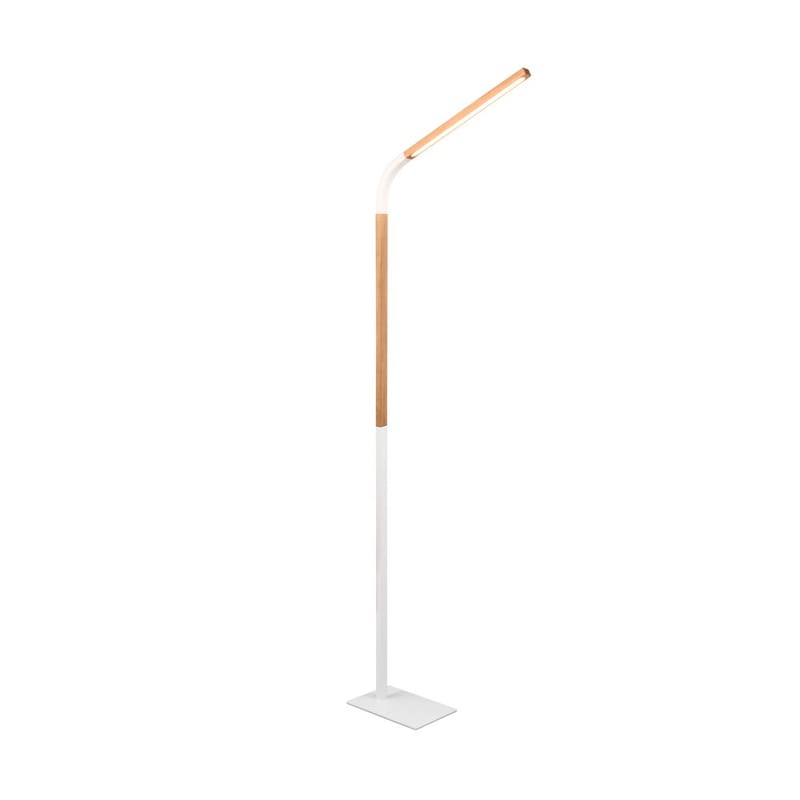Gulvlampe Norris - Mat hvid/træ - Belysning - Lamper & indendørsbelysning - Soveværelse lampe