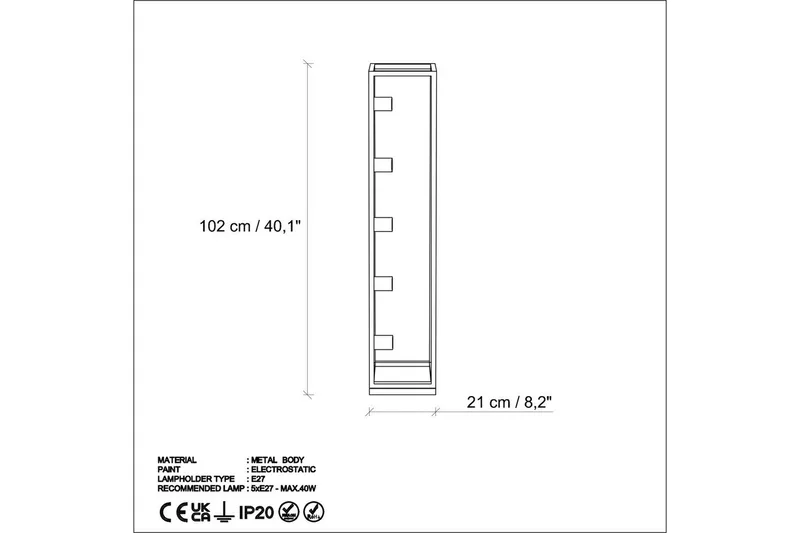Gulvlampe Orika Sort - Sort - Belysning - Lamper & indendørsbelysning - Soveværelse lampe