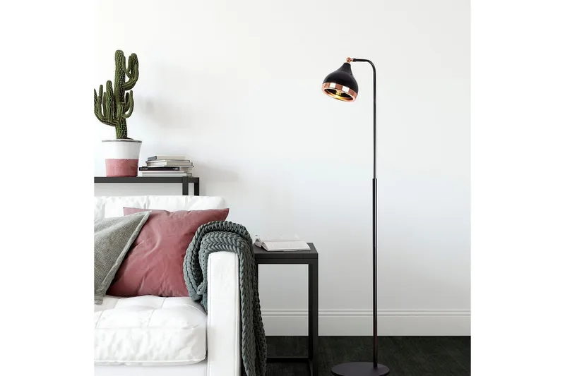 Gulvlampe Soodx Sort / Kobber - Kobber/Sort - Belysning - Lamper & indendørsbelysning - Soveværelse lampe
