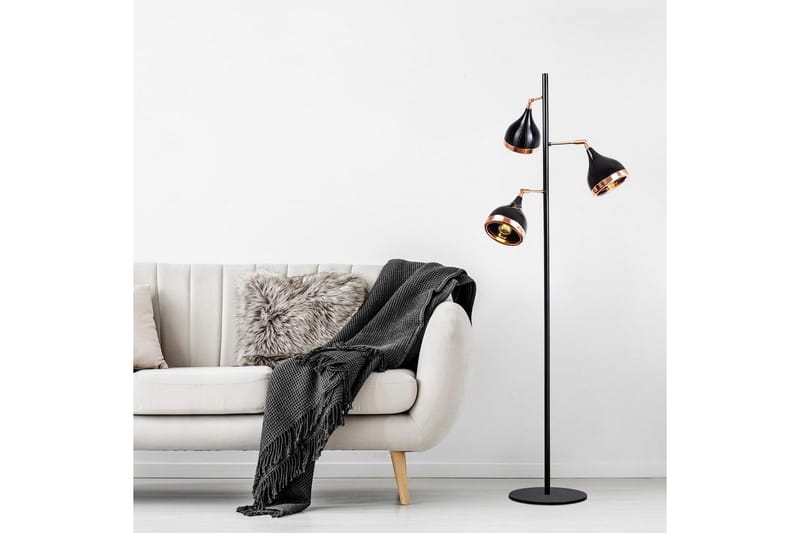 Gulvlampe Soodx Sort / Kobber - Kobber/Sort - Belysning - Lamper & indendørsbelysning - Soveværelse lampe