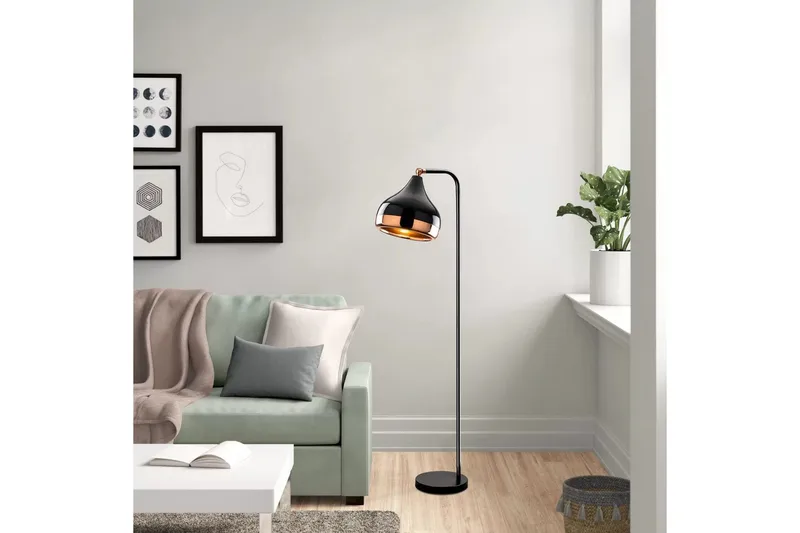 Gulvlampe Soodx Sort / Kobber - Kobber/Sort - Belysning - Lamper & indendørsbelysning - Soveværelse lampe