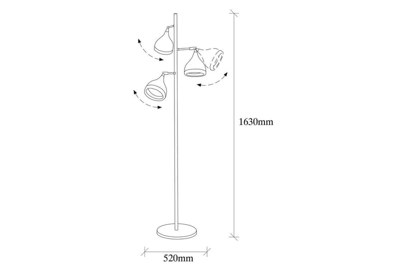 Gulvlampe Soodx Sort / Kobber - Kobber/Sort - Belysning - Lamper & indendørsbelysning - Soveværelse lampe