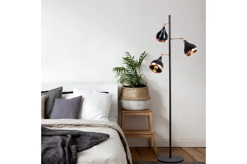 Gulvlampe Soodx Sort / Kobber - Kobber/Sort - Belysning - Lamper & indendørsbelysning - Soveværelse lampe