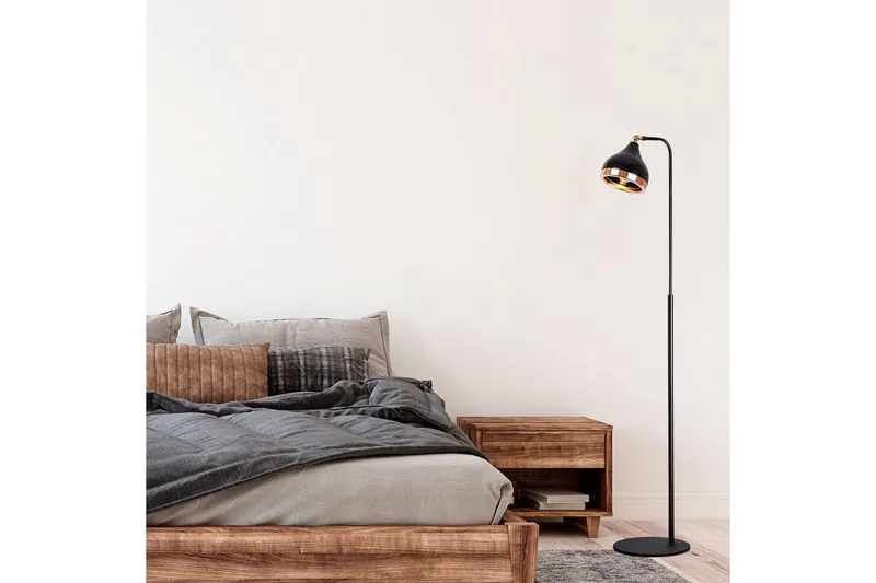 Gulvlampe Soodx Sort / Kobber - Kobber/Sort - Belysning - Lamper & indendørsbelysning - Soveværelse lampe