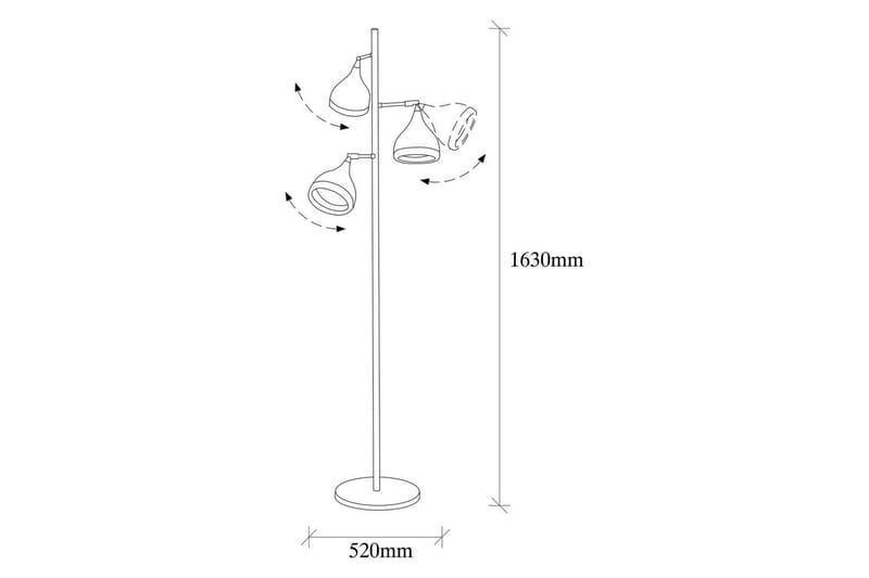 Gulvlampe Soodx Sort / Kobber - Kobber/Sort - Belysning - Lamper & indendørsbelysning - Soveværelse lampe