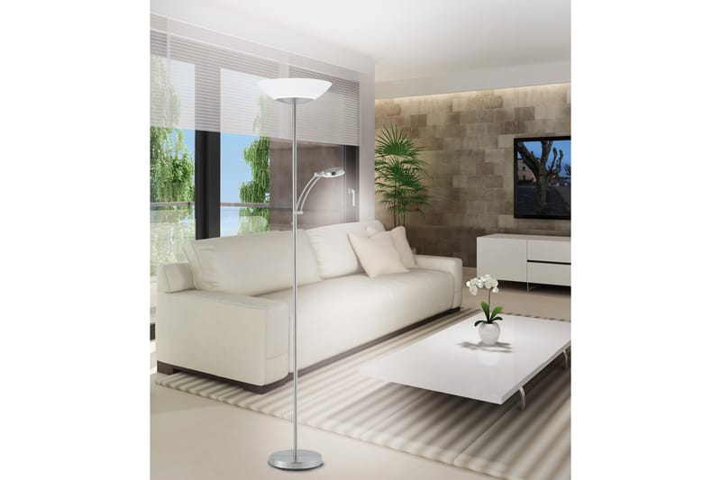 ALFRED gulvlampe, stål - Soveværelse lampe - Stuelampe - Uplight gulvlampe - Gulvlampe & standerlampe