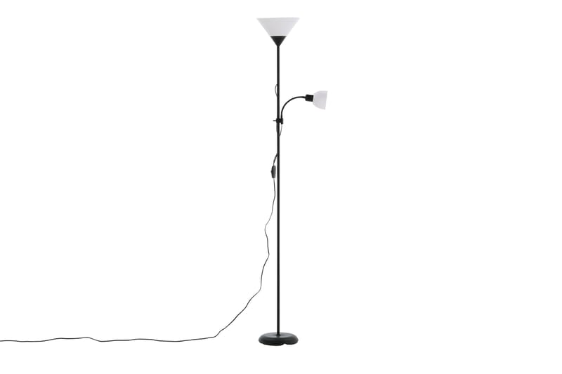 Bagasi gulvlampe - Svart/Hvid - Soveværelse lampe - Stuelampe - Uplight gulvlampe - Gulvlampe & standerlampe
