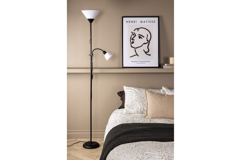 Bagasi gulvlampe - Svart/Hvid - Belysning - Lamper & indendørsbelysning - Gulvlampe & standerlampe - Uplight gulvlampe