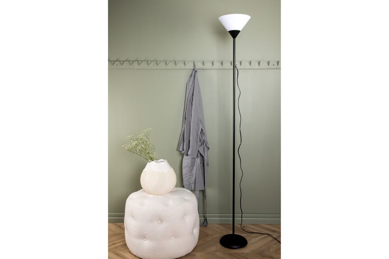 Bawang Gulvlampe Sort/Hvid - Soveværelse lampe - Stuelampe - Uplight gulvlampe - Gulvlampe & standerlampe