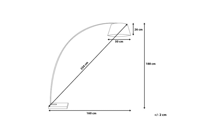 Benue Gulvlampe 188 cm - Sort - Belysning - Lamper & indendørsbelysning - Gulvlampe & standerlampe