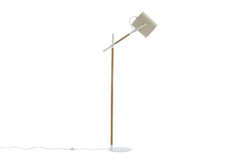 Dennis Gulvlampe, Beige/ Hvid