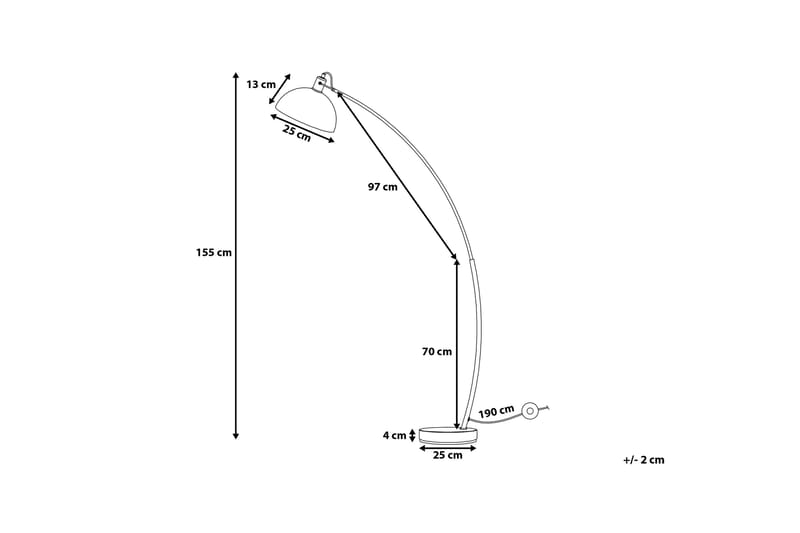 Dintel Gulvlampe 155 cm - Kobber - Soveværelse lampe - Stuelampe - Gulvlampe & standerlampe