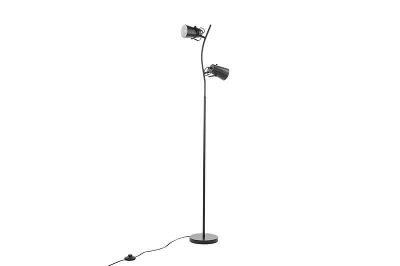 Flint Gulvlampe 149 cm - Sort - Toarmet gulvlampe - Soveværelse lampe - Stuelampe - Gulvlampe & standerlampe