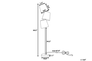 Grande Gulvlampe 164 cm - Sort - Belysning - Lamper & indendørsbelysning - Gulvlampe & standerlampe - Trearmet gulvlampe