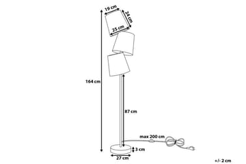 Grande Gulvlampe 164 cm - Sort - Belysning - Lamper & indendørsbelysning - Gulvlampe & standerlampe - Trearmet gulvlampe